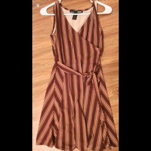 Striped wrap dress